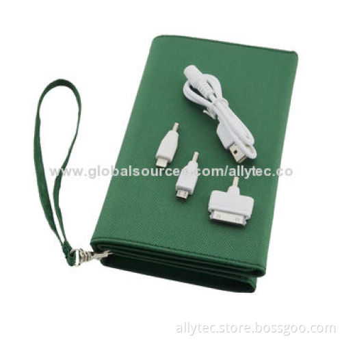 8,000mAh Folding Solar Mobile Phone Charger with LED Flashlight